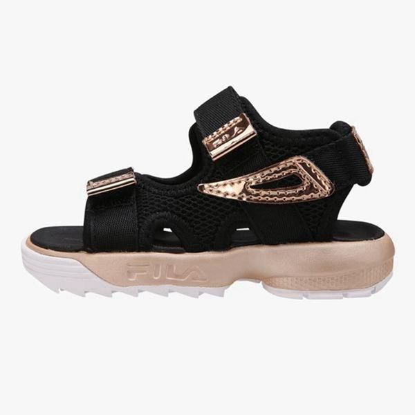 Sandalias Fila Niñas Negras / Doradas - Disruptor Sd Td - España 402736APT